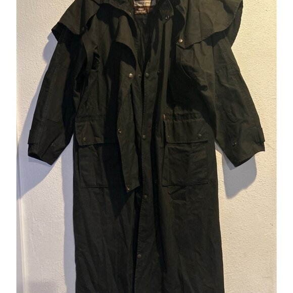 Driza-Bone Deluxe Riding Coat Size 3 / XS Long Waxed Jacket Outdoor Equestrian - Picture 1 of 4